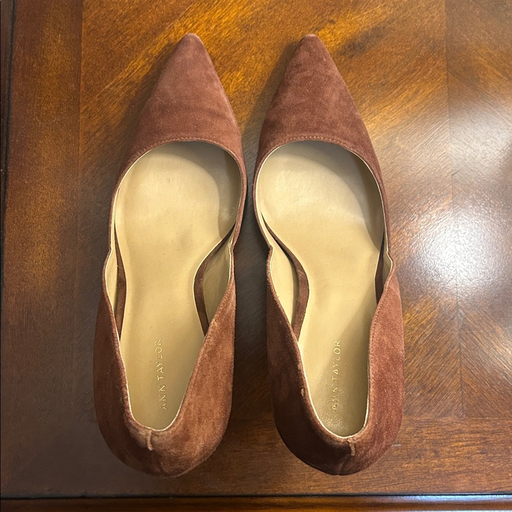 Ann Taylor Brown Suede Heels - Picture 7 of 12